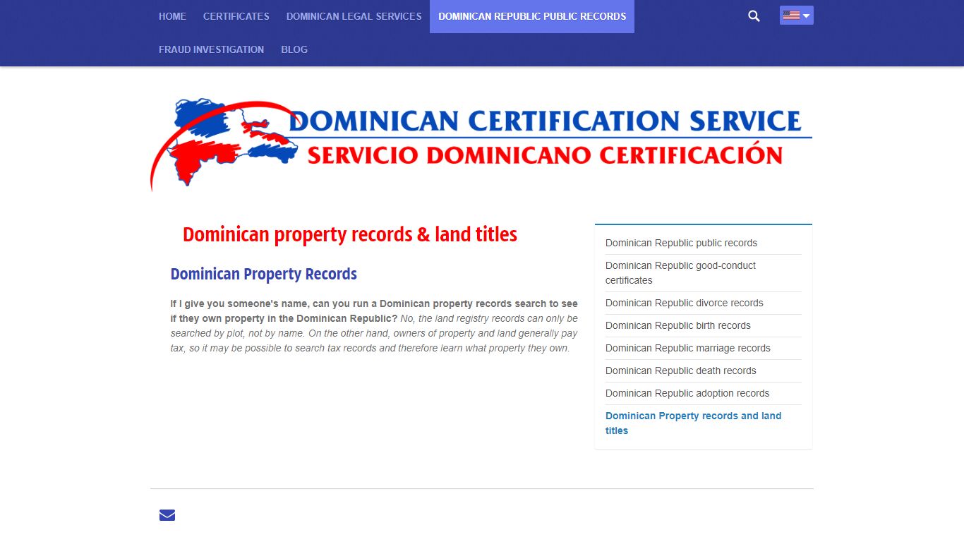 Dominican Property records and land titles
