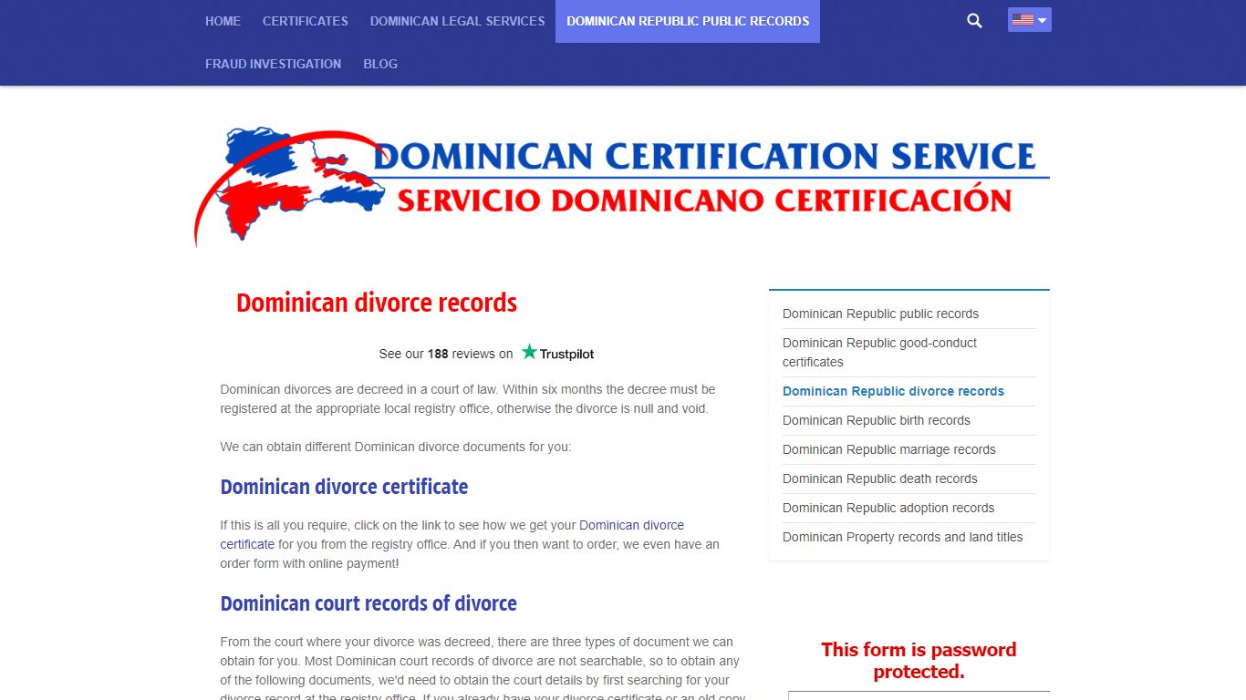 Dominican Republic divorce records